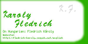 karoly fledrich business card